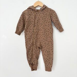 Mini rodini animal print jumpsuit
